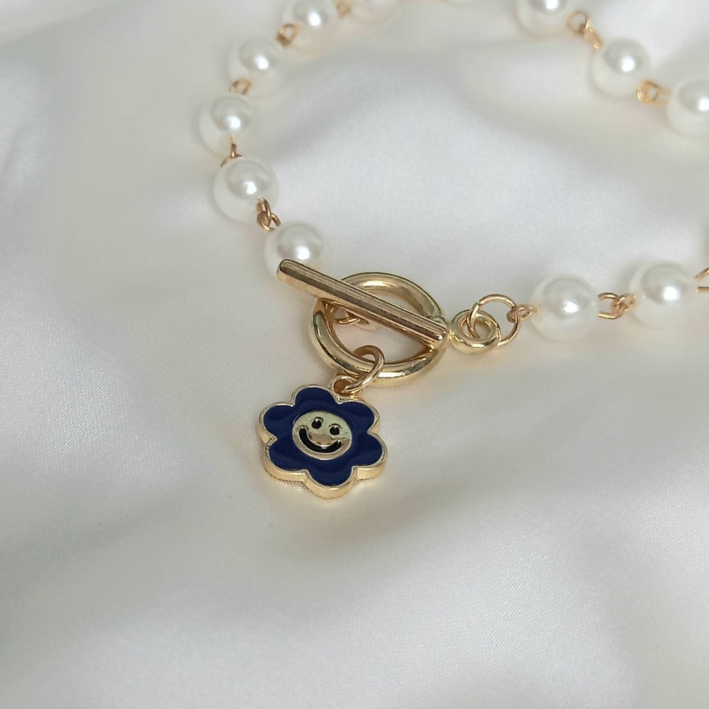 Blue Smiley Face Bracelet