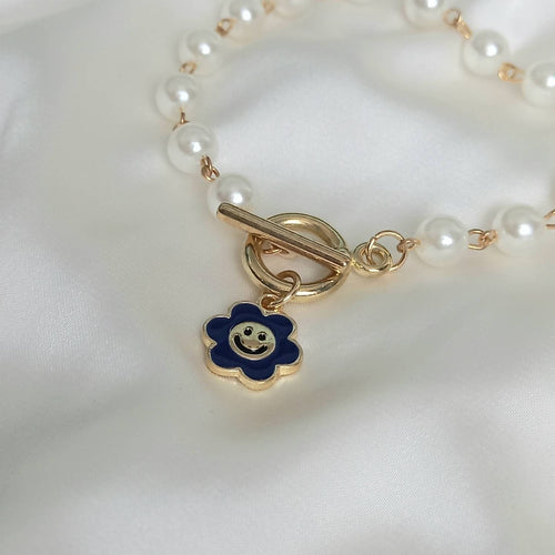 Blue Smiley Face Bracelet