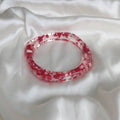 Chunky Red Clear Resin Bracelet