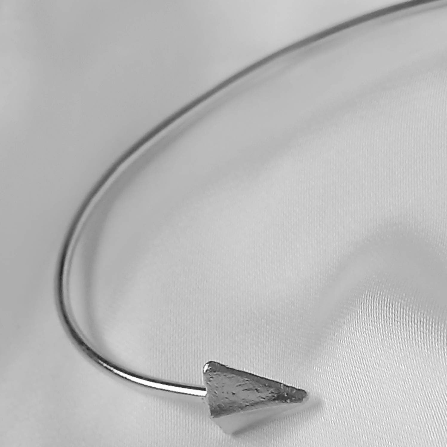 Silver Arrow Bangle Bracelet