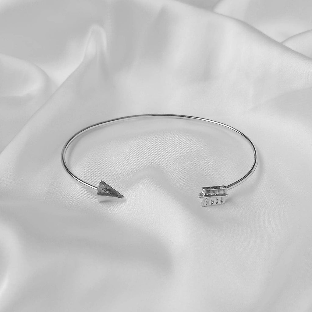 Silver Arrow Bangle Bracelet