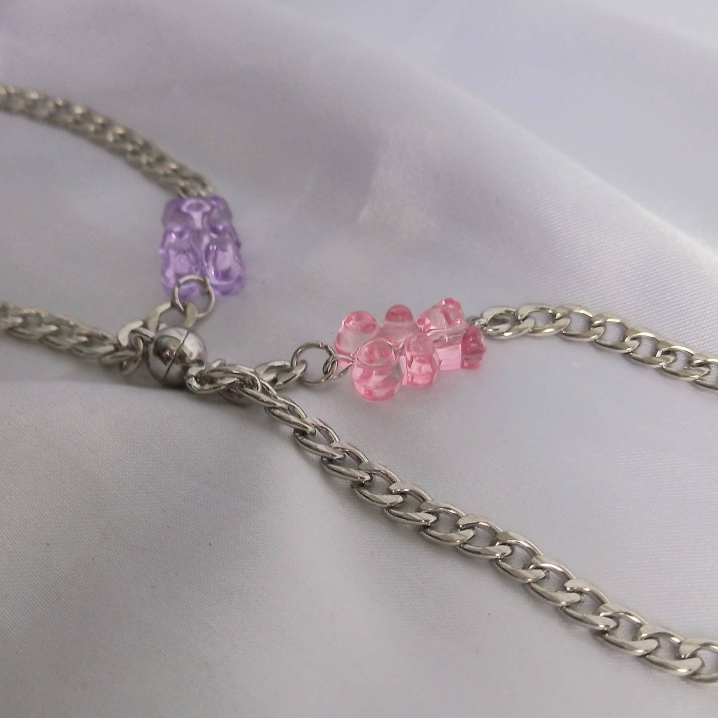 2 Piece Magnetic Gummy Bear Friendship Bracelet