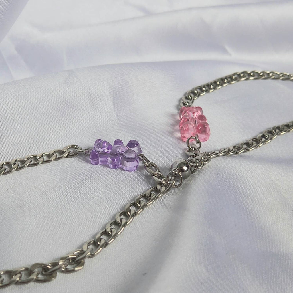 2 Piece Magnetic Gummy Bear Friendship Bracelet