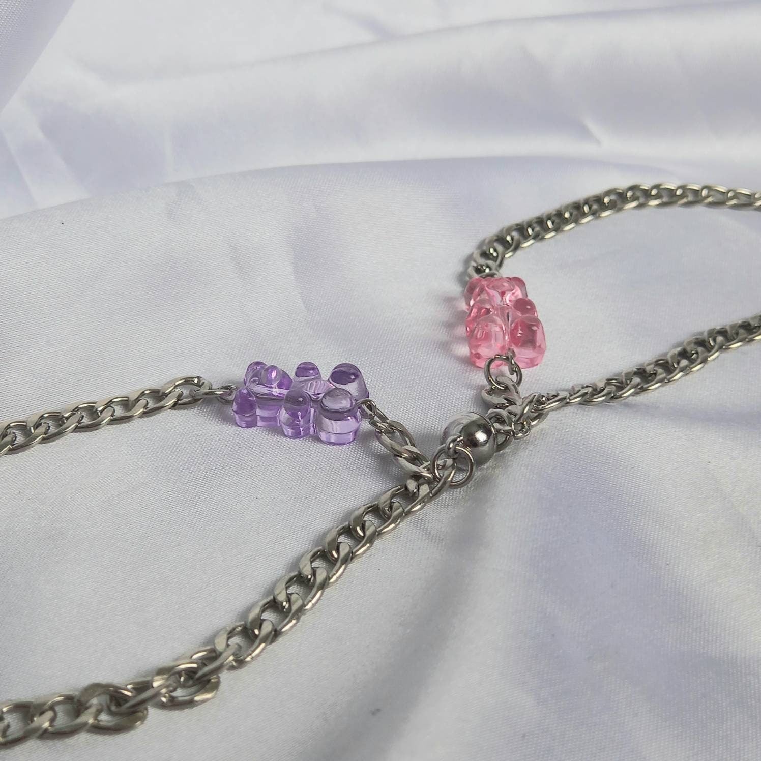 2 Piece Magnetic Gummy Bear Friendship Bracelet