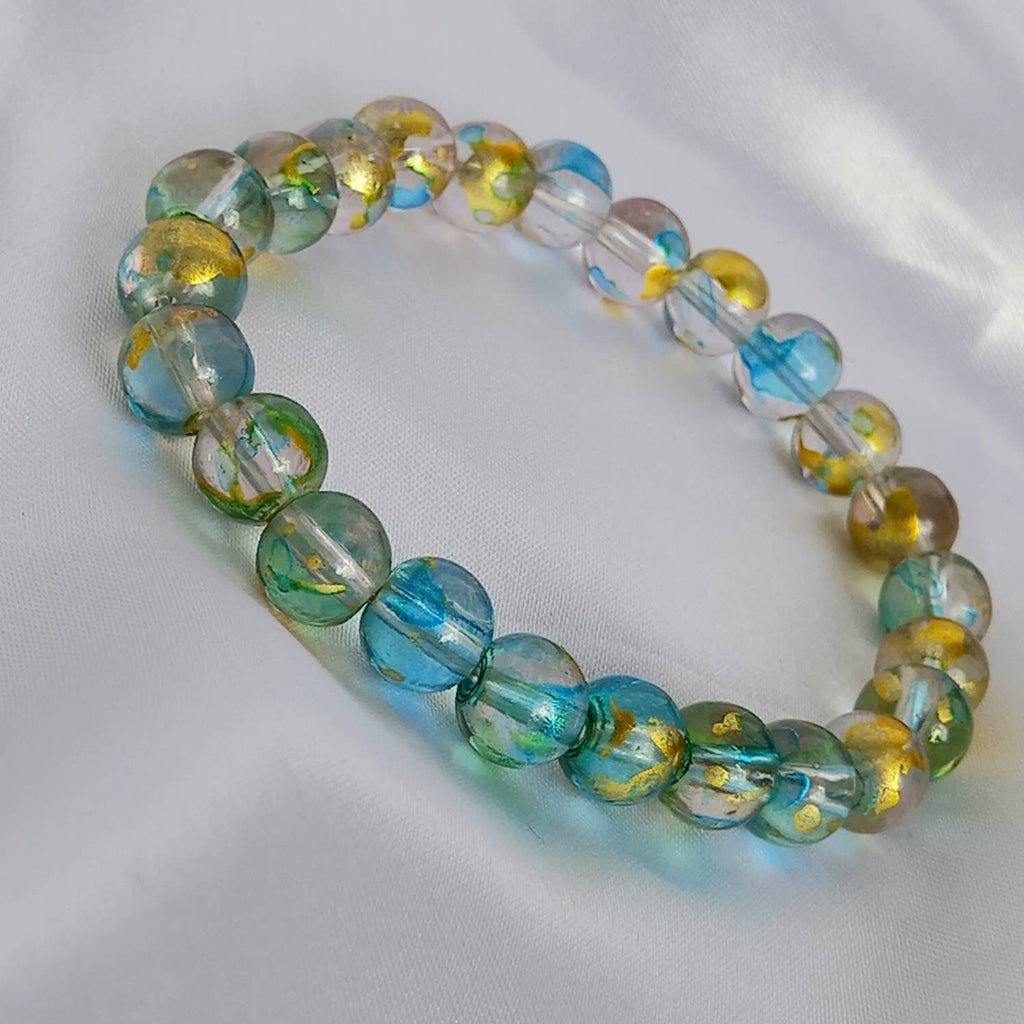 Blue & Gold Bead Bracelets