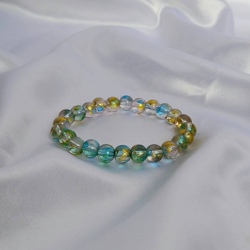 Blue & Gold Bead Bracelets