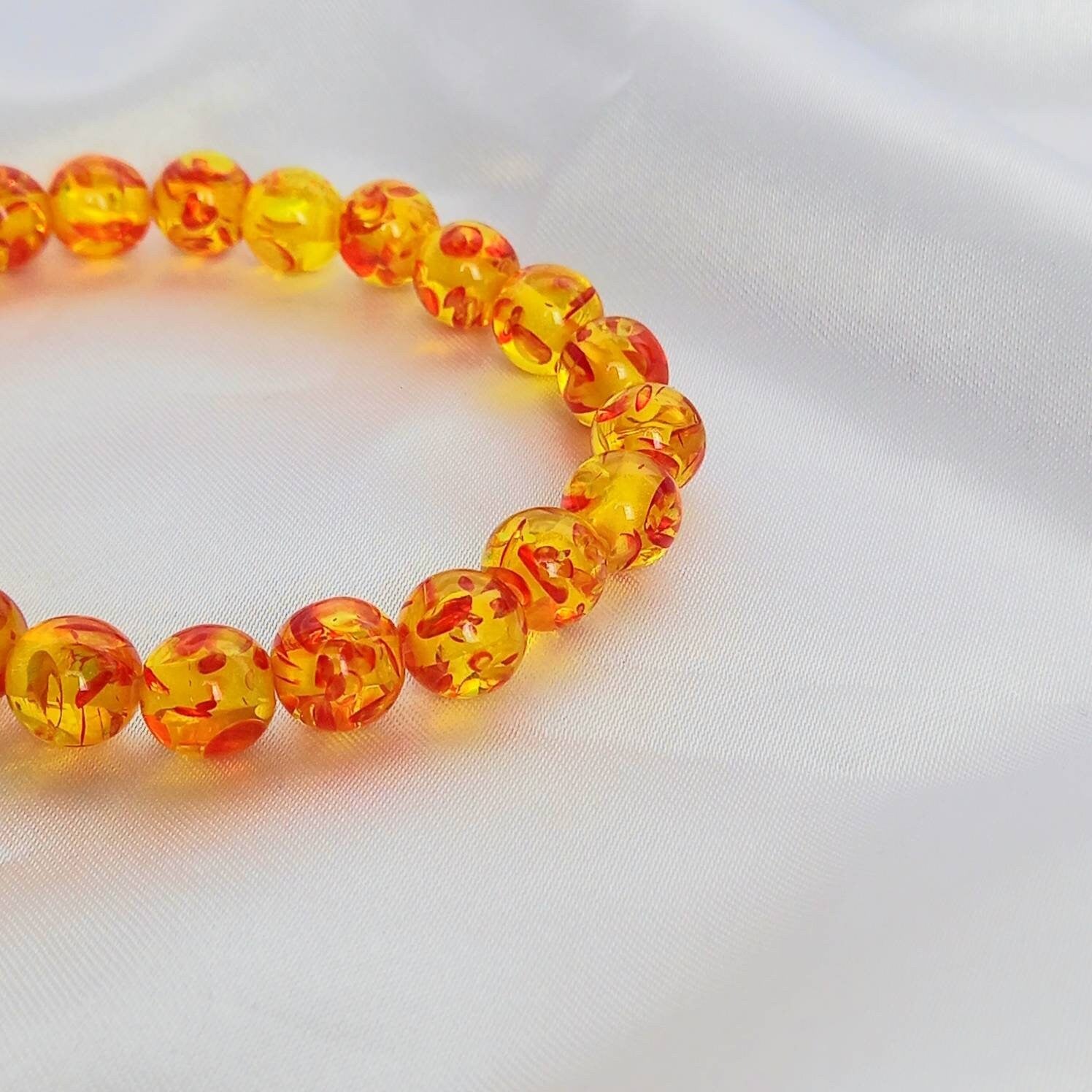 Orange Bead Bracelets