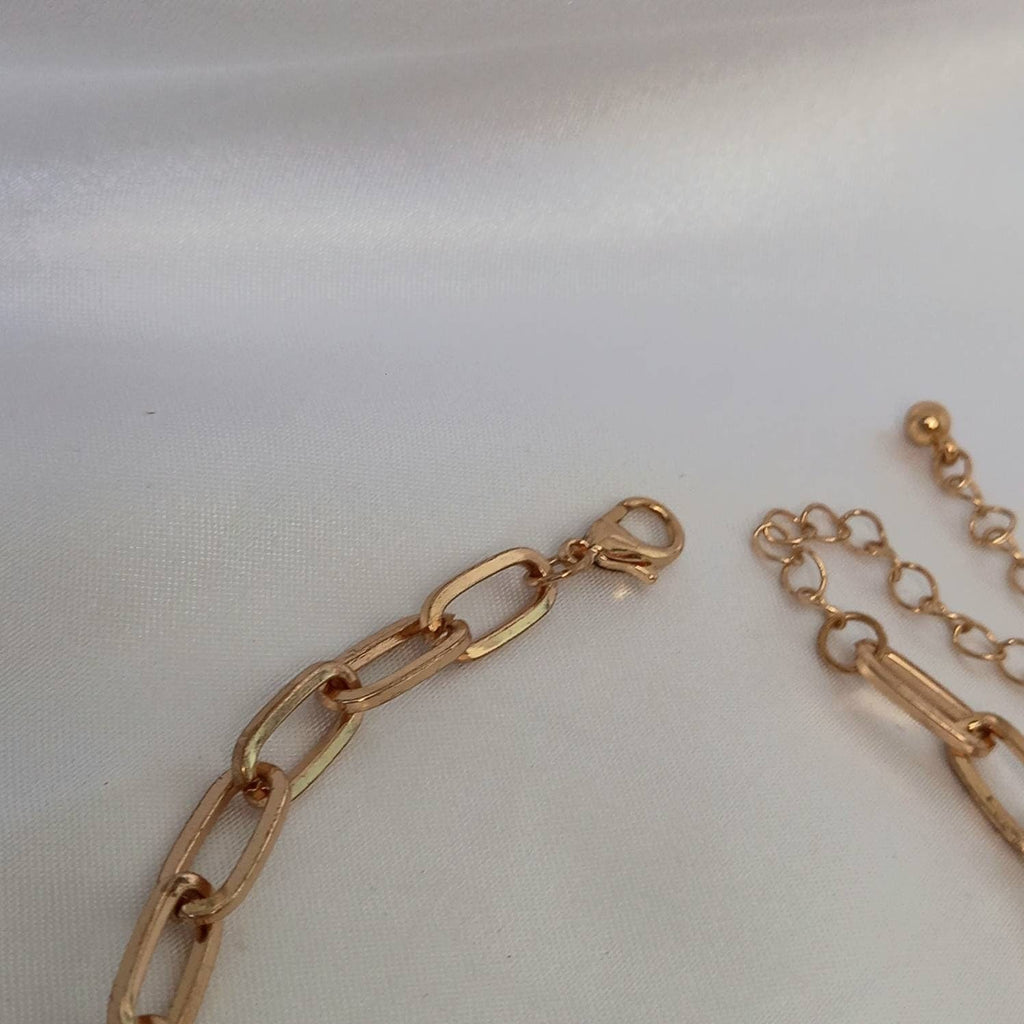 Gold & Brown Heart Bracelet