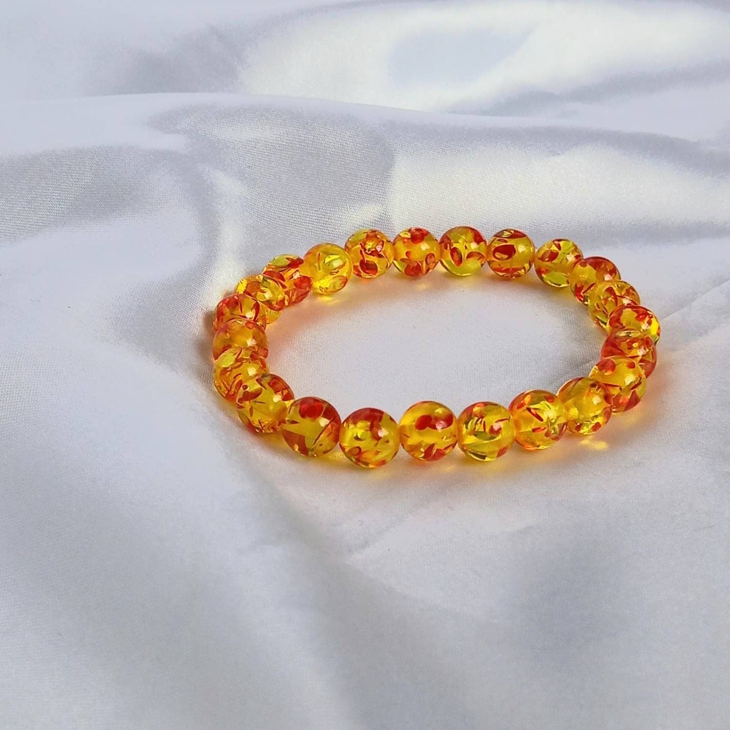 Orange Bead Bracelets