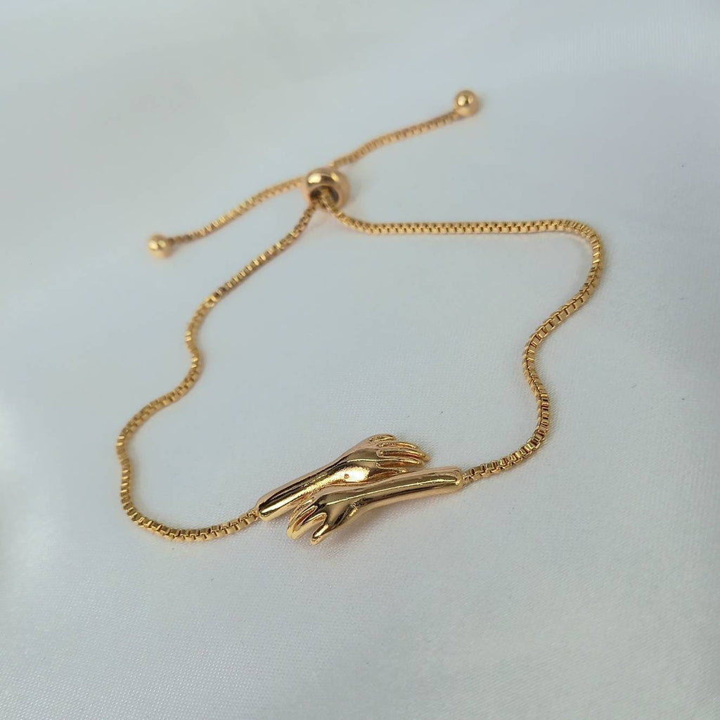 Gold Plated Hands Bracelet
