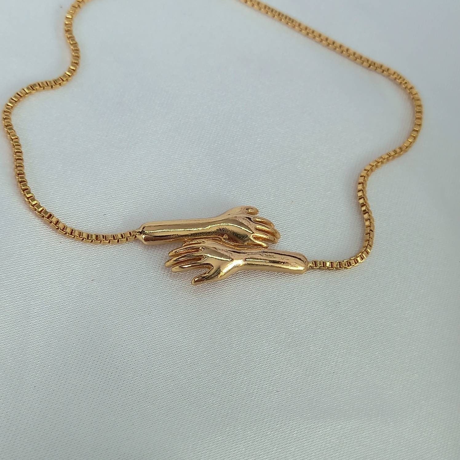 Gold Plated Hands Bracelet