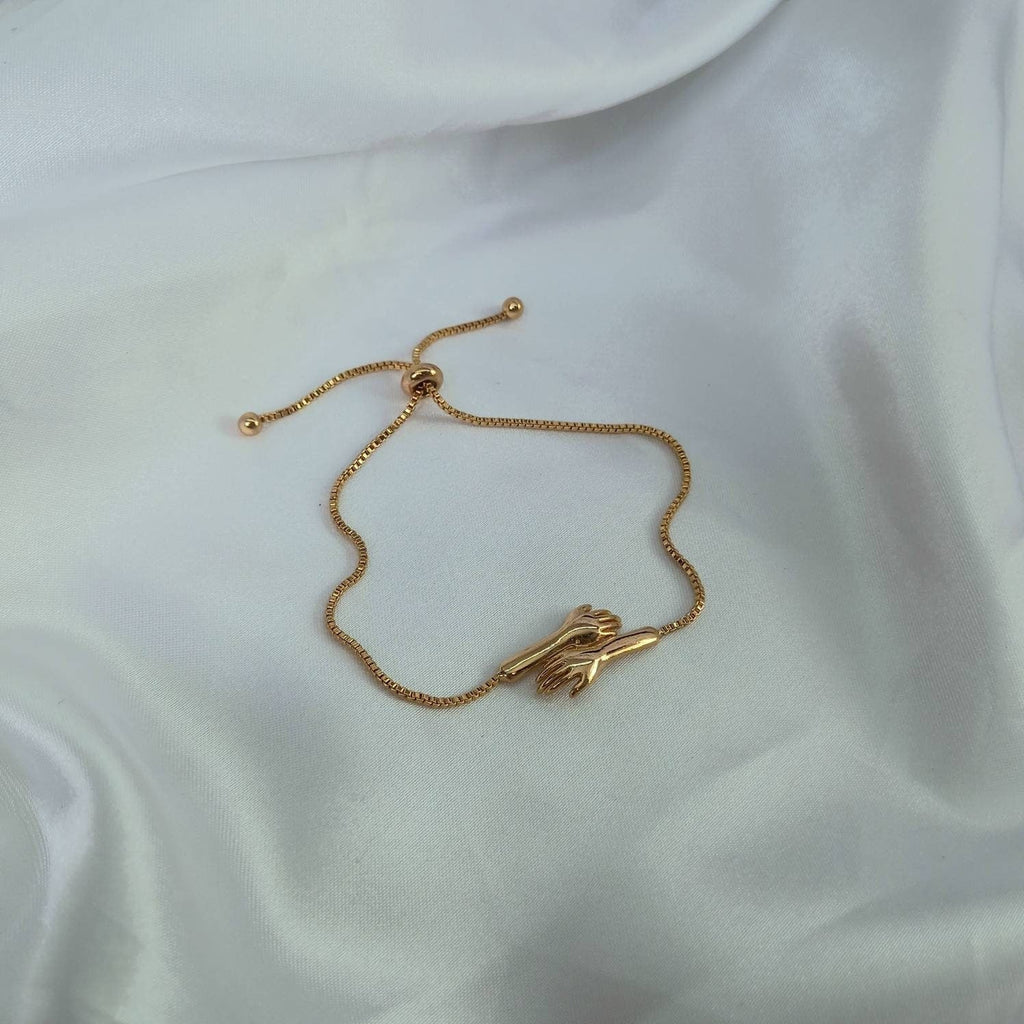 Gold Plated Hands Bracelet