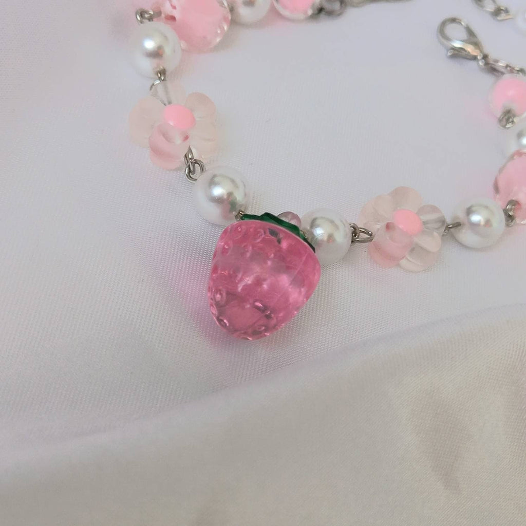 Chunky Bead Strawberry Bracelet